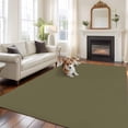 thumbnail image 3 of Sage Green Large Area Rugs for Bedroom Living Room, Soft Non Slip Carpet Bedside Rug, Brown Solid Color Simple Abstract Rectangular Floor Cover Kitchen Accent Rug 5'x7' for Dining Room/Office, 3 of 9