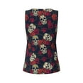 thumbnail image 6 of Goofa Roses Skulls Printed Womens Workout Tops for Women Sleeveless Yoga Shirts Athletic Running Tank Tops Sleeveless Gym Clothes Workout Apparel-XX-Large, 6 of 9