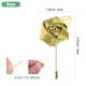thumbnail image 3 of Uxcell 1-Pack Insignias de Flor para Hombres, Pin de Rosa Hoja Dorada para Boutonnieres de Novio para Boda/Baile/Festa [Dorado], 3 of 7