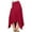 Wine, variant on USSUMA Skirts for Women Midi Skirt Solid Color Zipper Irregular Mid-Calf Skirt Retro Dress Comfortable Dress Travel Summer Saving Black Skirt for Women L