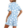 thumbnail image 4 of Dxzfnsa Womens Pajama Sets Short Sleeve Lounge Sets for Women Printed Jogger Pajama Set 2 Piece Pj Sets With Pockets S-2XL, 4 of 7