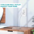thumbnail image 2 of Micmi - Toma USB C PD de 24 W de suministro de energía tipo C + receptáculo A de 4.8 A, receptáculo, 2 of 7
