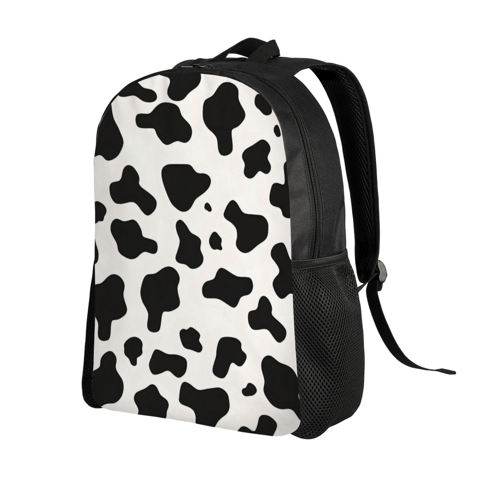 Single Side Full Backpack 16.1×11.8×4.5in Large Capacity Breathable Shoulder Belt Leisure Simple And Strong Bearing Capacity Simple Cow Print Pattern, Vector Art Style_1