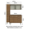 thumbnail image 4 of Mueble de Cocina Compacta 137cm Sin Tarja Emilly Madesa 05, 4 of 9