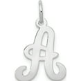 thumbnail image 1 of 14K White Gold 14Kw Script Letter A Initial Charm (15.71 X 12.7) Made In United States yc249a, 1 of 6
