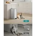 thumbnail image 3 of 8-Gallon (30 L) Kitchen Trash Can, Trash Bin, Stainless Steel Garbage Can, with Inner Bucket, Soft Close and Stays Open, Metallic Silver, 3 of 7