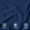 thumbnail image 4 of Bare Home Pillow Sham Set - Premium 1800 Collection - Double Brushed - King, Dark Blue, 4 of 9