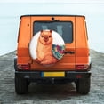 thumbnail image 6 of Gaeub Cozy Knitting Llama 14-17in Tire Cover, Spare Tire Cover, for Camper Caravan, Trailer, Car, Truck, SUV, Jeep-14 inch, 6 of 6