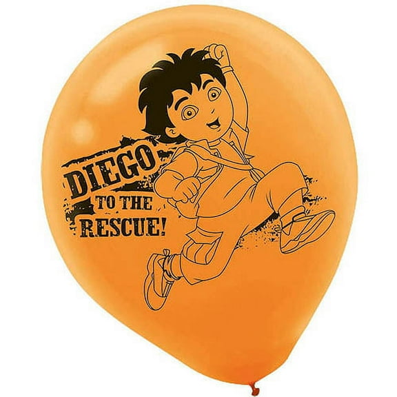 Diego's Biggest Rescue Latex Balloons (Set Of 6) - Party Supplies
