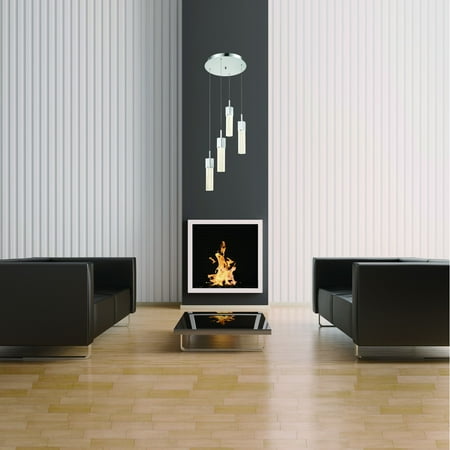Scope 4 Light Pendant - Adjustable LED Four Light Chrome Glass Pendant