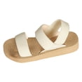 thumbnail image 6 of Rokment Women's Platform Beach Sandals Stylish Simple Comfortale Elastic Band Open Toe Chunky Mid Heel Memory Foam Slingback Walking Dress Summer Shoes C Size 9, 6 of 7