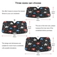 thumbnail image 5 of Universal Fit Accordion Auto Sunshade Windshield Sunshade 57'' x 31.5'' Stars Doodle Pattern, 5 of 8