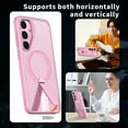 thumbnail image 6 of Dteck Magnetic Shockproof for Samsung S25 Case with Kickstand, Rugged Protective Cover with MagSafe Compatibility, Textured Grip, and Built-in Stand, Pink, 6 of 6