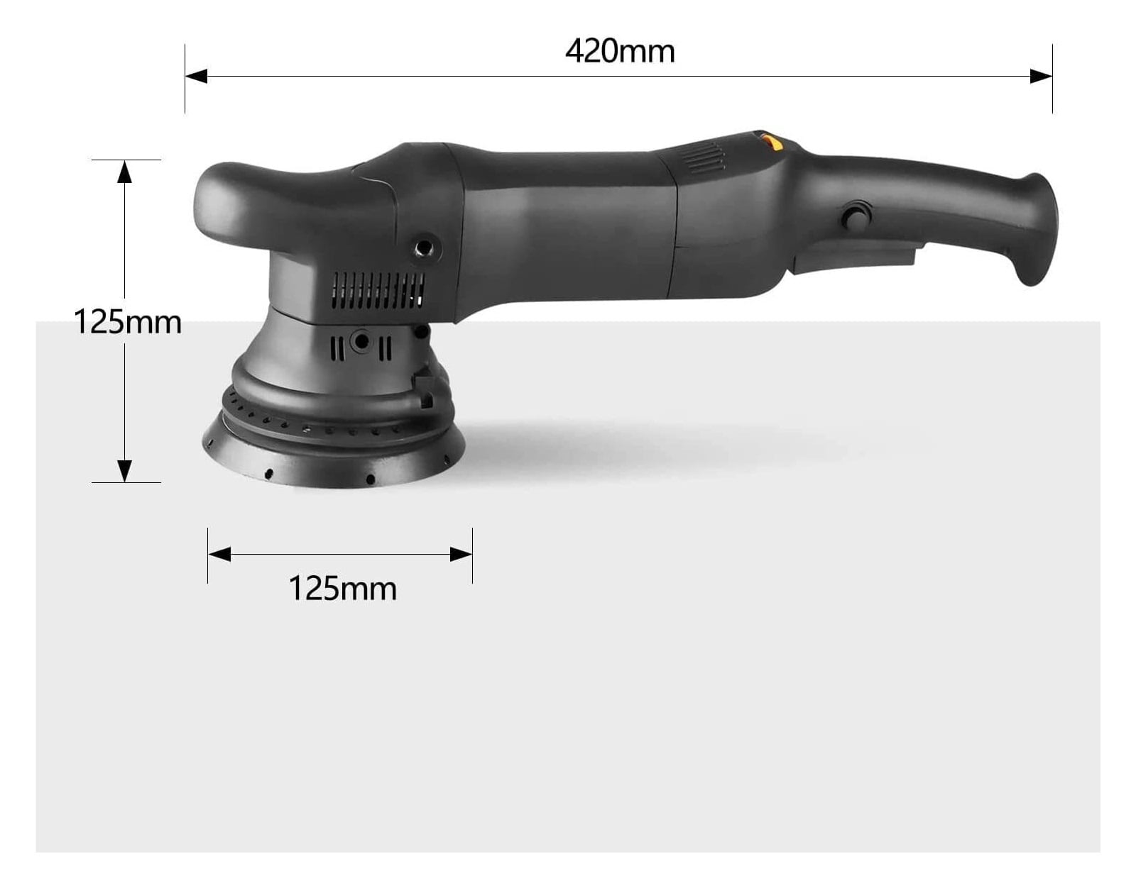 5 Inch Dual Action Random Orbital Car Polisher 15mm Auto Polisher Home DIY Polisher With Buffer Waxing Polishing Pads Set ,Low Vibration