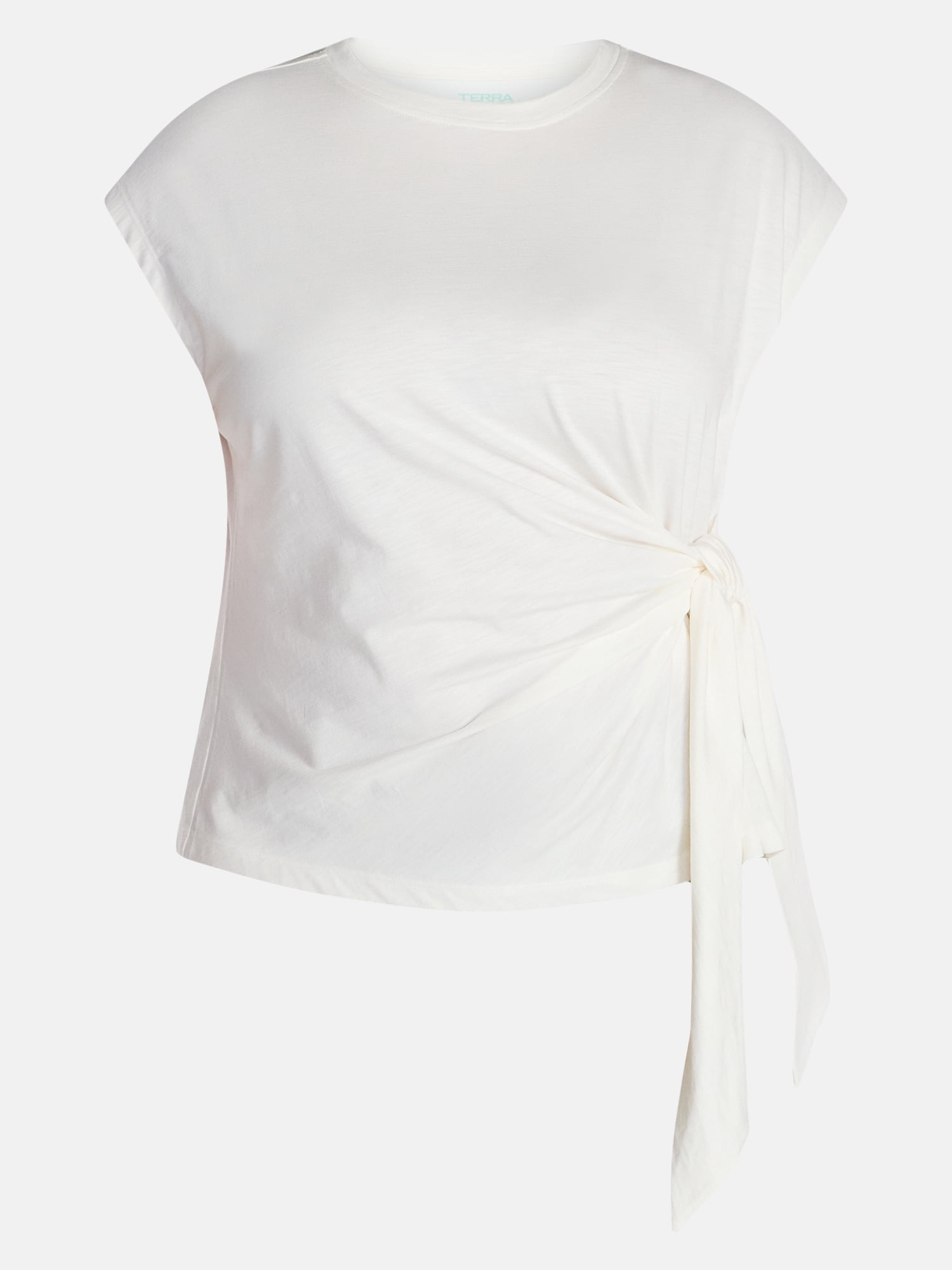 Terra & Sky Women’s Plus Side Tie Dolman Tee, Size 0X-5X