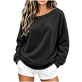 thumbnail image 2 of FNFYFH Off the Shoulder Sweater for Women Fuzzy Fleece Sweatshirt Long Sleeve Fall Sweaters Thermal Pullover, 2 of 9
