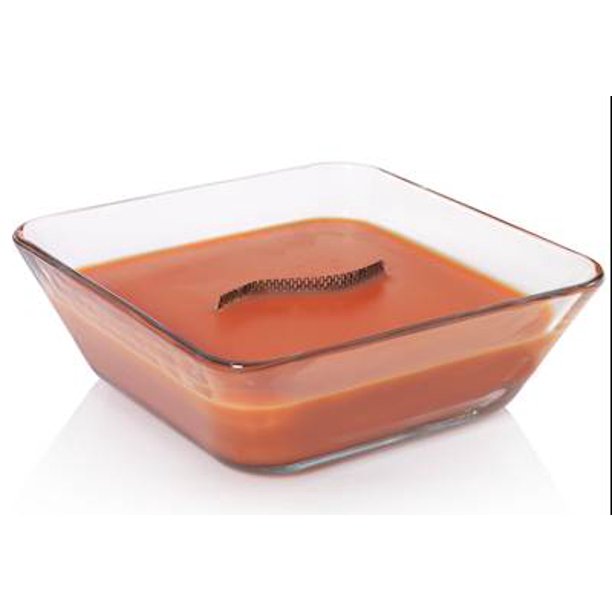 HONEY CLEMENTINE Yankee RibbonWick Decor Glass Medium Scented Candle