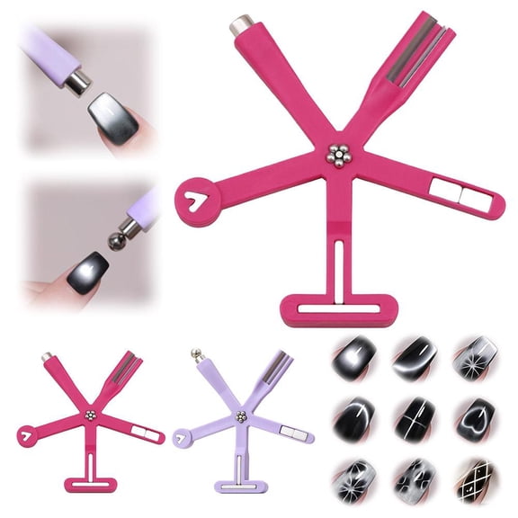 Magnetic Nail Tool, 8 in 1 Nail Magnet, Multifunctional Magnetic Nail Tool for Salon& Home Gel Manicure Designs, Portable Nails Magnet Stick for DIY Nails, Gift for Women