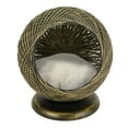 thumbnail image 2 of SussexHome Pets 15.75 x 15.75 x 17 Inches Pet Hammock for Cats - Scratch Resistant Cozy Covered Cat Bed for Indoor Cats - Bottom Cushioned Cat Cave Bed - Vintage, 2 of 7