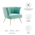 thumbnail image 4 of Armchair Accent Tufted Chair, Blue, Velvet, Modern Contemporary, Mid Century Living Hotel Lounge Cafe Lobby, 4 of 8