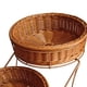 thumbnail image 4 of Cesta de Almacenamiento Dos Niveles Recipiente Decorativo Multifuncional para Frutas Verduras Pan con Base Tejida Adecuado para Fiestas Regalo Casa 40cmx25cmx21cm, 4 of 5