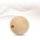 thumbnail image 2 of 50 cuentas de madera redondas naturales sin pintar de 20 mm con agujero, 2 of 10