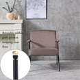 thumbnail image 6 of Modern Accent Chair, Metal Frame Armchair with Velvet Padded Backrest and Seat Cushion, Upholstered Sofa Chair, Brown, 6 of 6