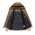 thumbnail image 4 of Rvwovn Men's Puffer Jacket – Thick Hooded Winter Coat with Corduroy Collar, Insulated Padded Parka, 4 of 8