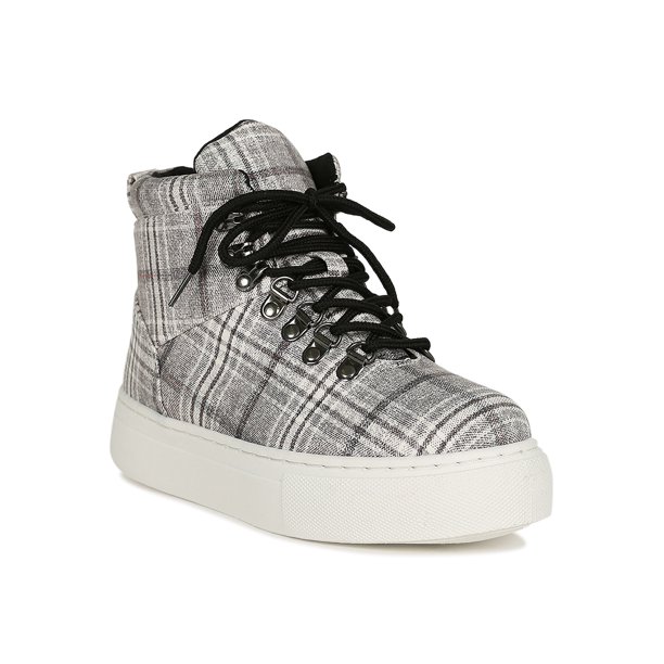 women's edie knit lace up high top sneakers