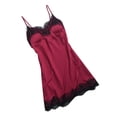 thumbnail image 3 of Camisón de pijama sedoso para mujer, lencería sexy, camisón de encaje, ropa de dormir, nuevo SG, 3 of 7