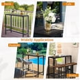 thumbnail image 6 of Hassch Bar Table, 39.4" Iron Patio Pub Table with Slatted Top, Adjustable Feet for Stability, Easy Assembly for Outdoor Garden, Balcony, Poolside or Living Room (Black), 6 of 9