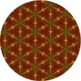 thumbnail image 1 of Ahgly Company Machine Washable Indoor Round Transitional Tomato Red Area Rugs, 5' Round, 1 of 7