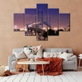 thumbnail image 3 of TISHIRON 5PCS Framed Canvas Wall Art Set,60"x40" Vincent Thomas Bridge Canvas Art Decor, 3 of 7