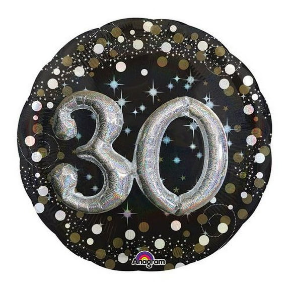 Burton & Burton 32" Packaged Sparkling 30th Multi Balloon