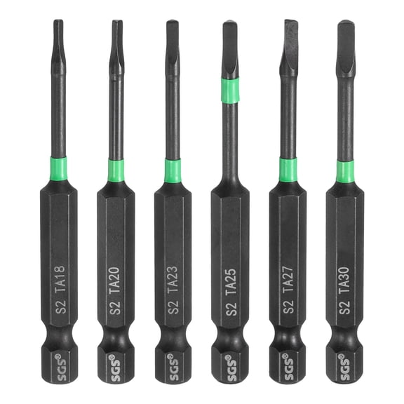 Uxcell 6pcs Triangle Screwdriver Bit 2.76" Magnetic Power Tools with 1/4" Hex Shank