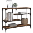 thumbnail image 2 of vidaXL Console Table Smoked Oak 100x30x75 cm Engineered Wood, 2 of 5