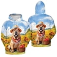 thumbnail image 3 of Vintage Chinese Shar-Pei Says Hello Mother's Day Summer Sunflower Field All Over Print 3D Hoodie Unisex Merch Hoodies Dog Lover - 12005, 3 of 6