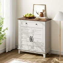 Luku Modern Sideboard Buffet Cabinet, 3-Tier Adjustable Shelf with 7 Gears, Large Drawer for Dining Room & Kitchen