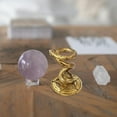 thumbnail image 6 of Jiibva Crystal Ball Stand Crystal Sphere Display Holder Metal Snake Design Globe Ball Stand Home Desktop Ornament for Sphere or Stone, 6 of 7