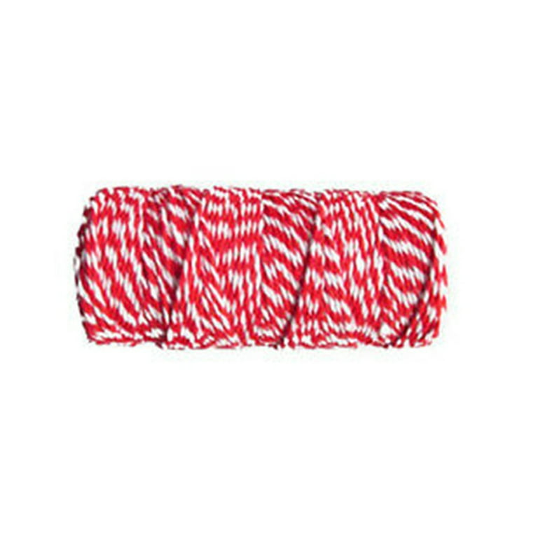 Ana Vivifying Red and White Twine, 328 Feet 2mm Cotton Bakers Twine String  for Gift Wrapping, Baking, Butchers, DIY Crafts, Tying Cake and Pastry  Boxes 