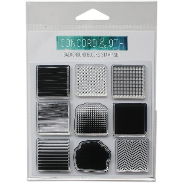 Concord & 9Th Blocs de Fond Clear Stamps 4"X4"