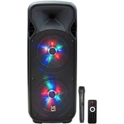 MR DJ LETS-PARTY Dual 12 Battery Powered Bluetooth Speaker Microphone Party Speaker
