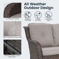 thumbnail image 6 of Bellefurn Outdoor Loveseat Sofa Patio Glider Rocking Bench,Garden Loveseat Seating Patio Chair Set with Cushion,for Porch Balcony and Backyard, 6 of 9