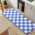 thumbnail image 5 of Blue and White Checkered Pattern Kitchen Rug Mat,Kitchen Runner Rugs Non Skid Washable,Decorative Kitchen Floor Mats for Kitchen,Sink,Laundry,17"x47.2", 5 of 7
