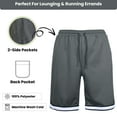 thumbnail image 4 of Men's 5-Pack Lightweight Breathable Moisture Wicking Mesh Shorts, 4 of 6