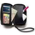 thumbnail image 3 of Claasico Women's Slim Wristlet Wallet | RFID Block, 6 Credit Card, Money & Receipt Organizer, 3 of 6