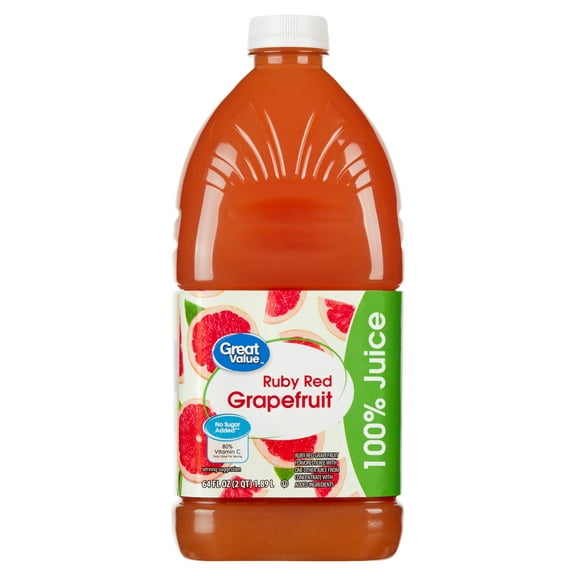 Great Value Ruby Red Grapefruit Juice, 64 Fl. oz