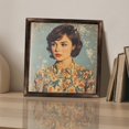 thumbnail image 3 of Retro Woman Floral Shirt Portrait Wooden Sign Wall Plaque - Vintage Art Decoration, Wall Decoration - Ideal Gift For Home Decoration, Living Room, Bathroom, Bedroom, Garden, Dining, Bar, Cafe, Fest, 3 of 7