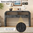 thumbnail image 2 of Aukfa Console Table, Curved Entryway Sofa Table with Storage Drawers and Shelves for Hallway and Living Room, Black, 2 of 8