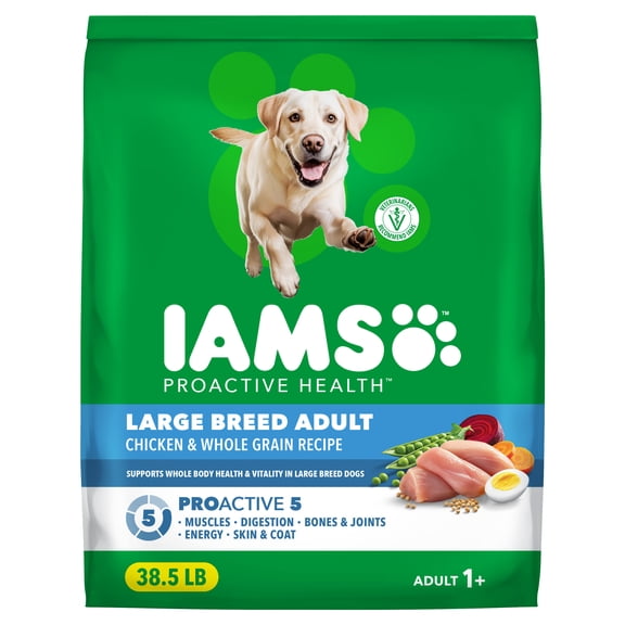 IAMS Proactive Health Large Breed Adult Chicken & Whole Grain Recipe Dry Dog Food, 38.5 Lb Bag